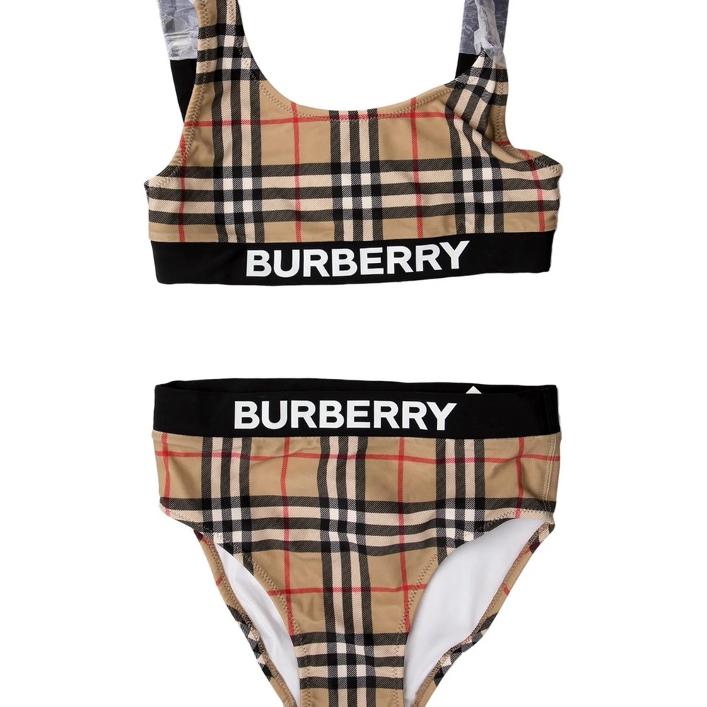Burberry Plaid Print Bikini (never worn)
